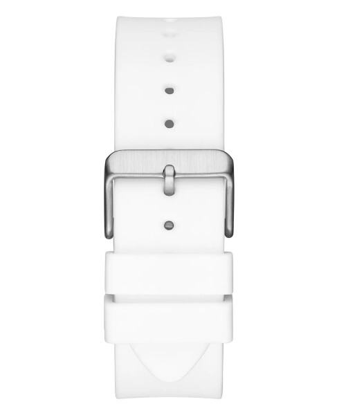 Men's Multi-Function White Silicone Strap Watch 43mm White - 3