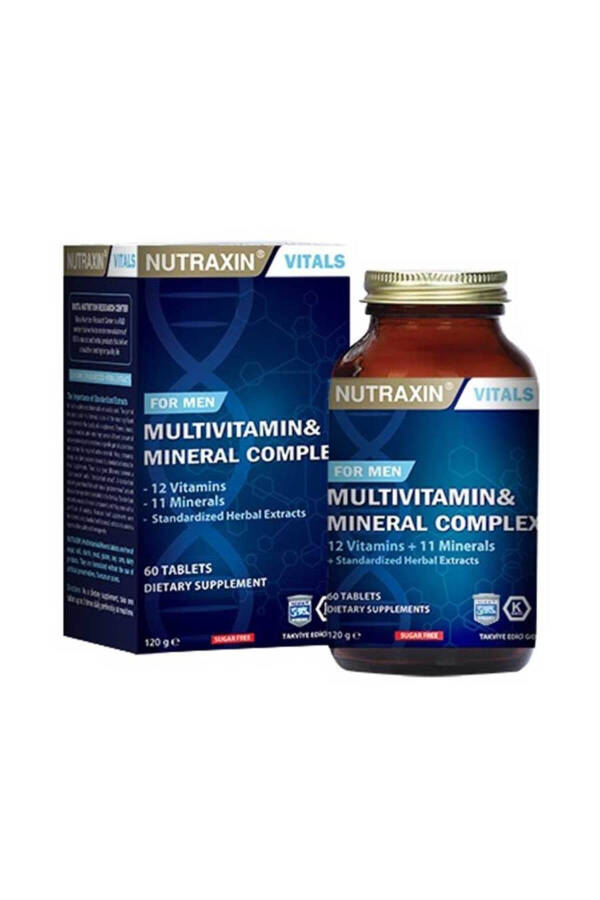 Men's Multi Vitamin and Minerals Complex Supplement 60 Tablets - 5