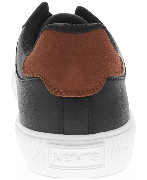 Men's Munro Faux-Leather Retro Low Top Sneakers Black, Tan - 3