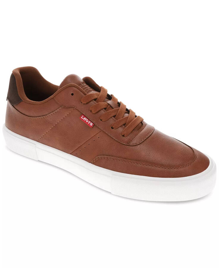 Men's Munro Faux-Leather Retro Low Top Sneakers Tan, Brown - 1