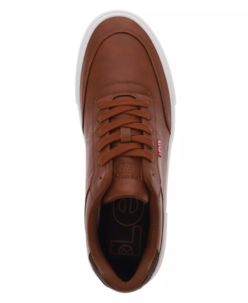 Men's Munro Faux-Leather Retro Low Top Sneakers Tan, Brown - 4