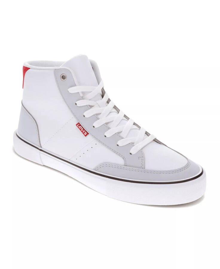 Men's Munro Mid Casual Sneakers White, Gray, Red - 1