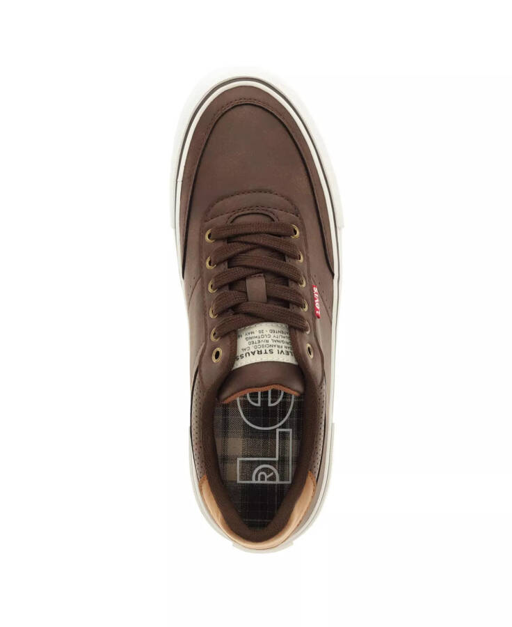 Men's Munro UL Faux Leather Lace-Up Sneakers Brown, Tan - 4