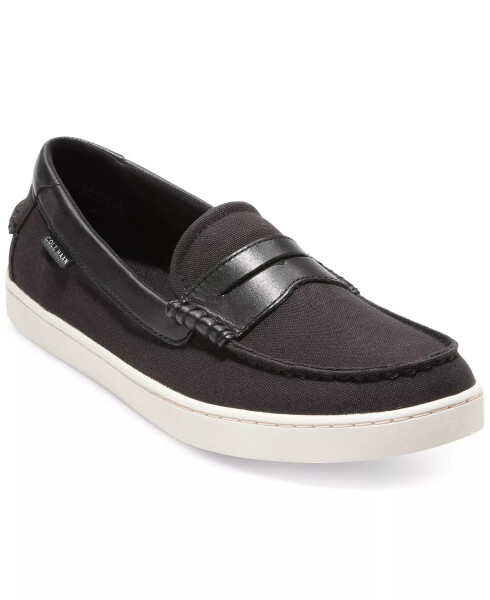 Men's Nantucket Slip-On Penny Loafers Black Canvas/black/ivory - 1