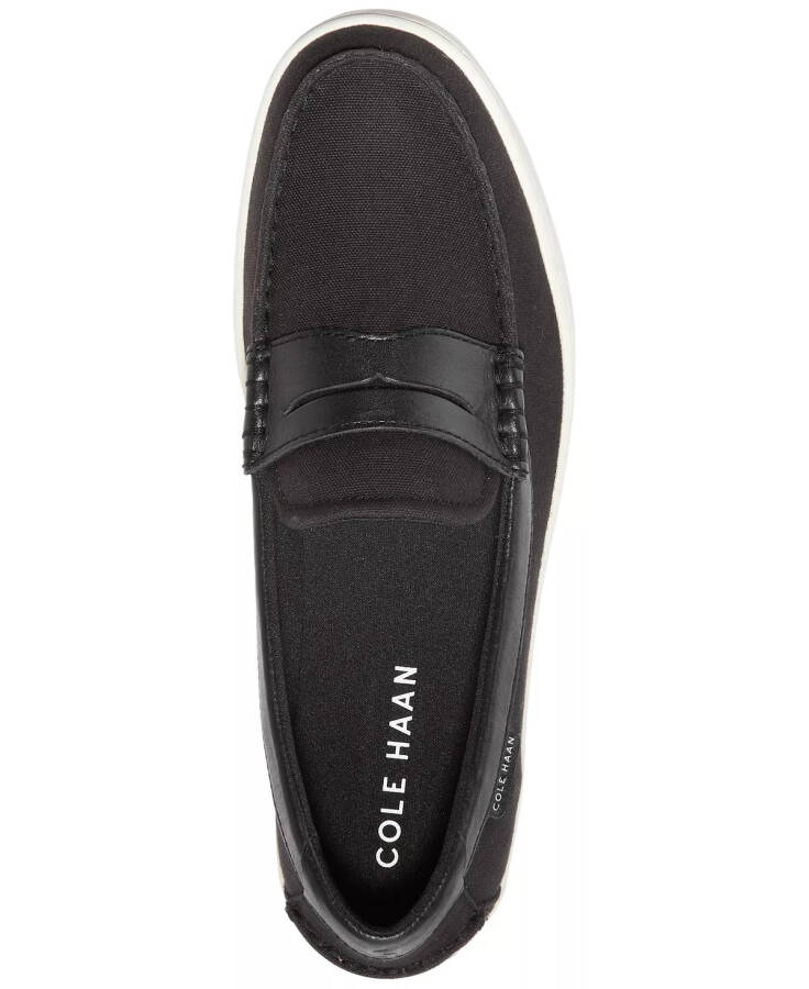 Men's Nantucket Slip-On Penny Loafers Black Canvas/black/ivory - 6