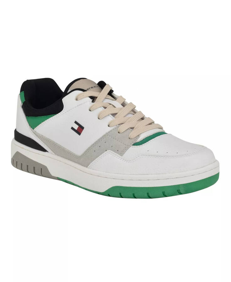 Men's Nashon Lace Up Fashion Sneakers White, Green Multi - 6