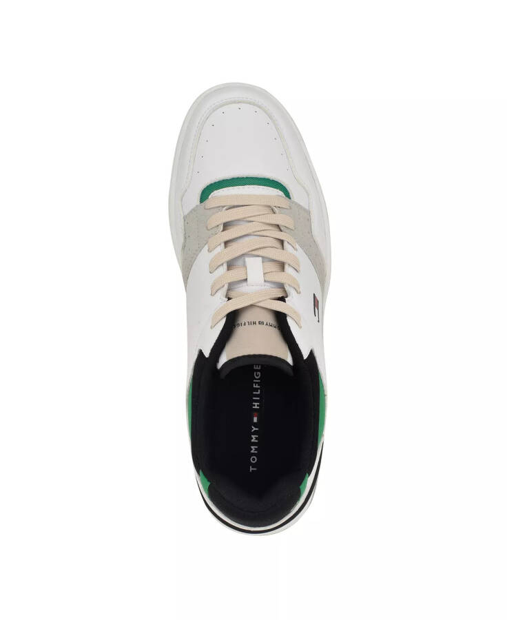 Men's Nashon Lace Up Fashion Sneakers White, Green Multi - 4