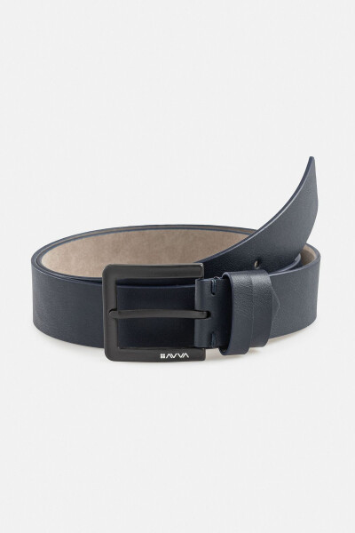 Men's Navy Blue Plain Belt A41Y9301 - 1