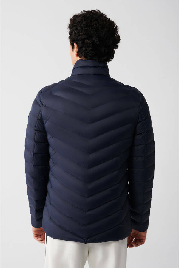 Men's Navy Blue Puffer Jacket - 11