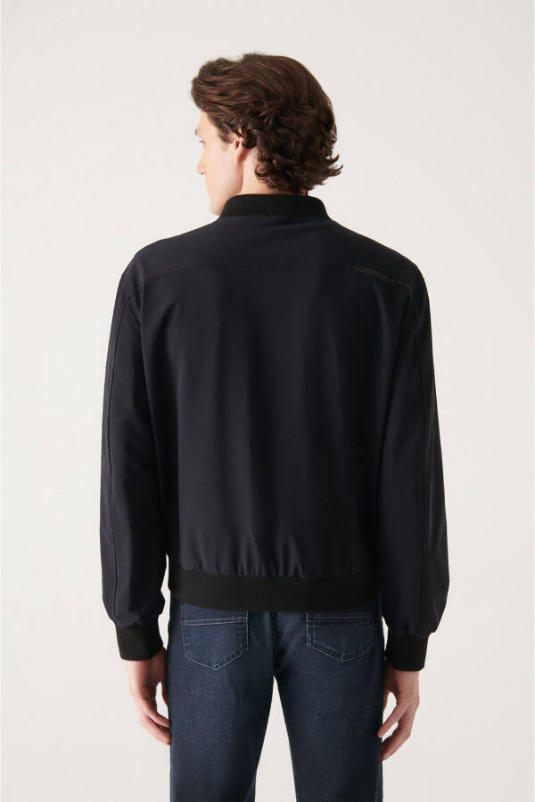 Men's Navy Bomber Jacket - 4