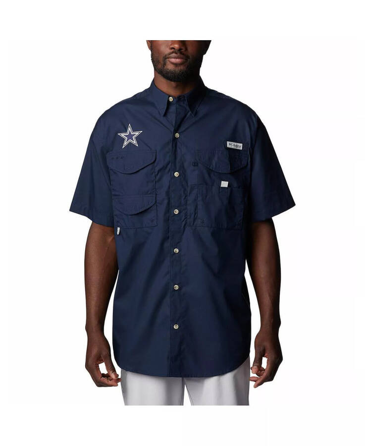 Men's Navy Dallas Cowboys Bonehead Team Button-Up Shirt Navy - 1