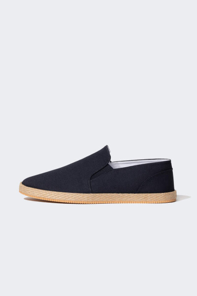 Men's Navy Espadrille Shoes - 1