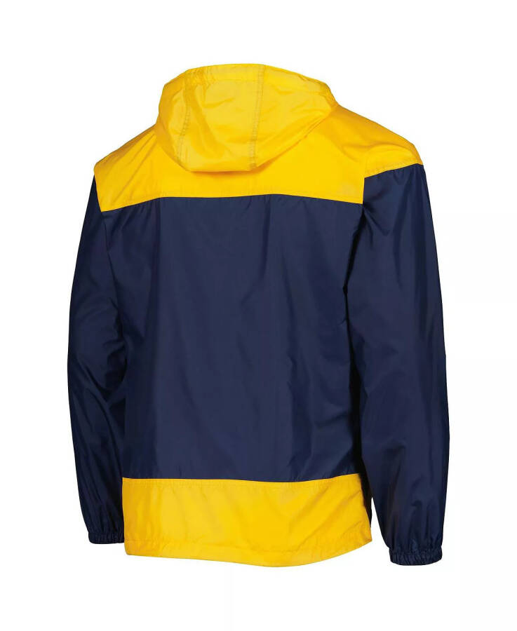 Men's Navy, Gold Milwaukee Brewers Omni-Shade Flash Forward Challenger Full-Zip Windbreaker Jacket Navy, Gold - 4