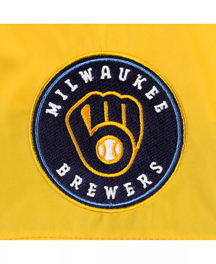 Men's Navy, Gold Milwaukee Brewers Omni-Shade Flash Forward Challenger Full-Zip Windbreaker Jacket Navy, Gold - 5