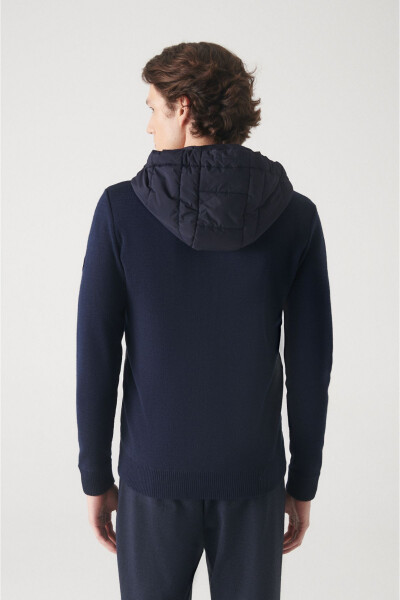 Men's Navy Hooded Jacket - 9