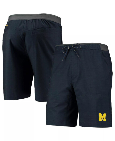 Men's Navy Michigan Wolverines Twisted Creek Omni-Shield Shorts Navy - 1