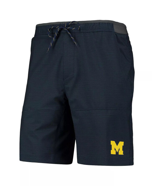 Men's Navy Michigan Wolverines Twisted Creek Omni-Shield Shorts Navy - 3