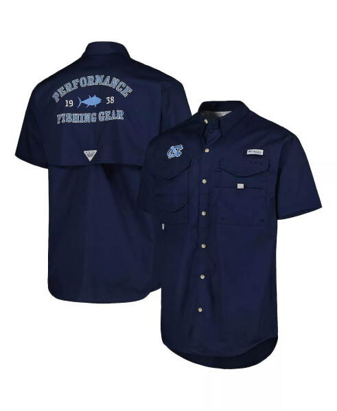 Men's Navy North Carolina Tar Heels Bonehead Button-Up Shirt Navy - 1