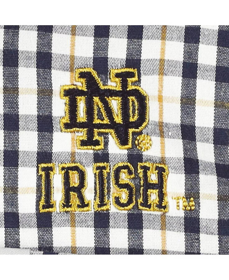 Men's Navy Notre Dame Fighting Irish Rapid Rivers Logo Button-Down Shirt Navy - 5