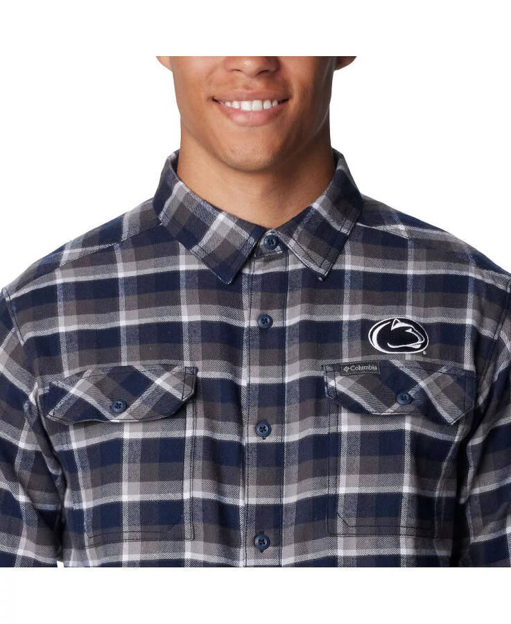 Men's Navy Penn State Nittany Lions Flare Gun Flannel Long Sleeve Shirt Navy - 3