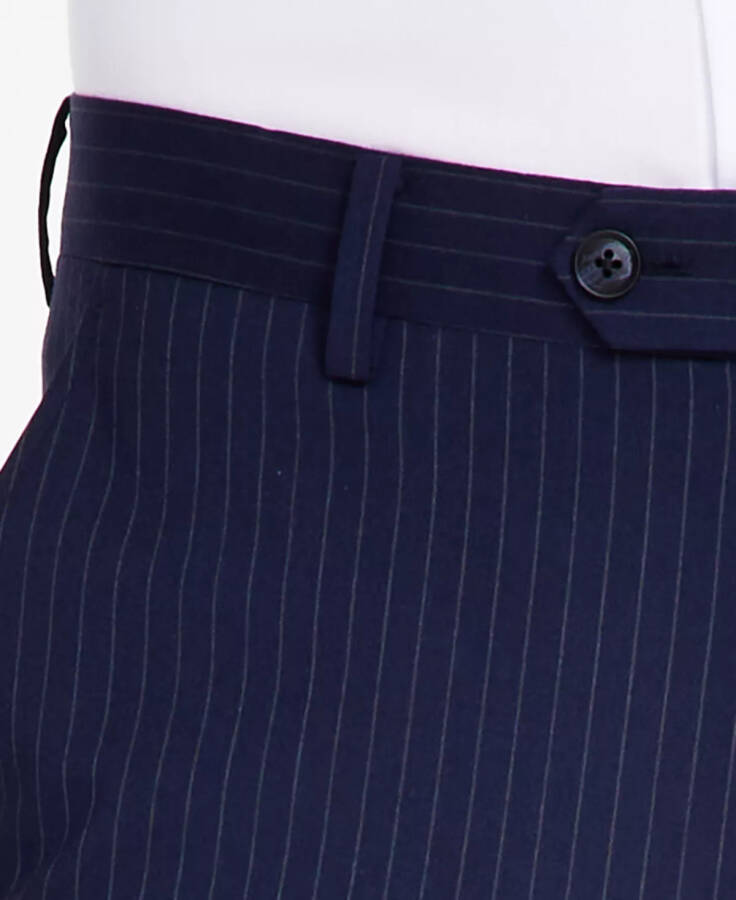 Men's Navy Slim-Fit Stripe Suit Pants, Created for modazone - 5