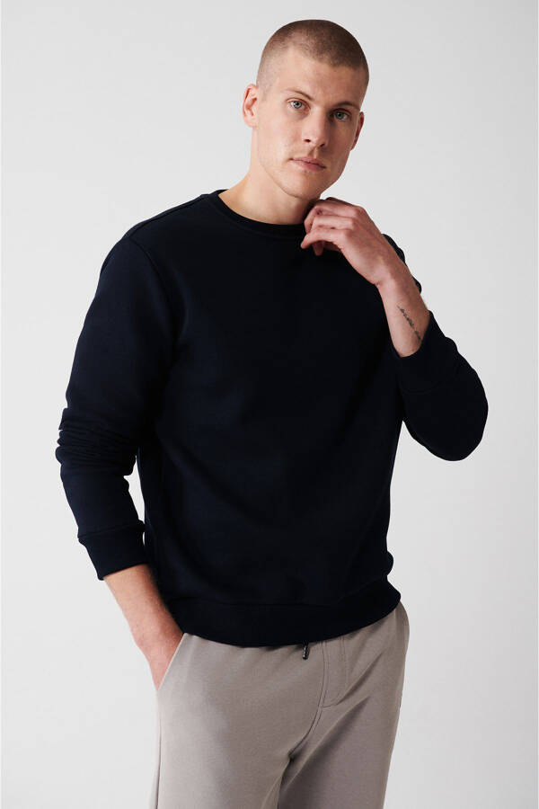 Men's Navy Unisex Sweatshirt - 11