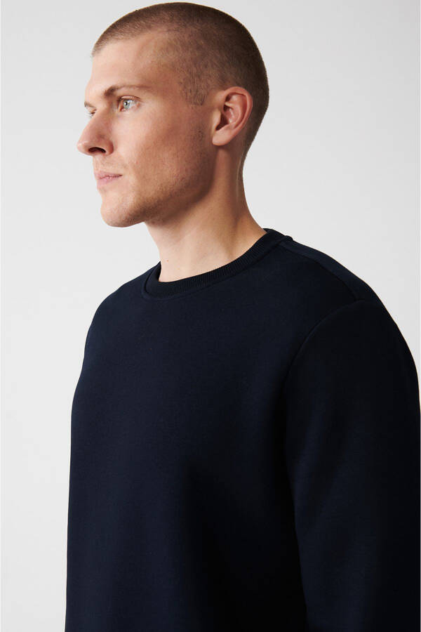 Men's Navy Unisex Sweatshirt - 2