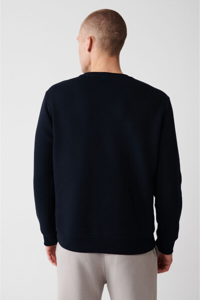 Men's Navy Unisex Sweatshirt - 4