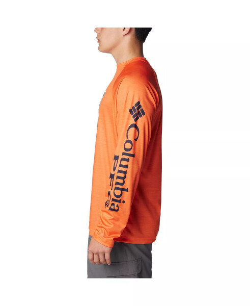 Men's Orange Auburn Tigers PFG Terminal Tackle Omni-Shade Raglan Long Sleeve T-shirt Orange - 2