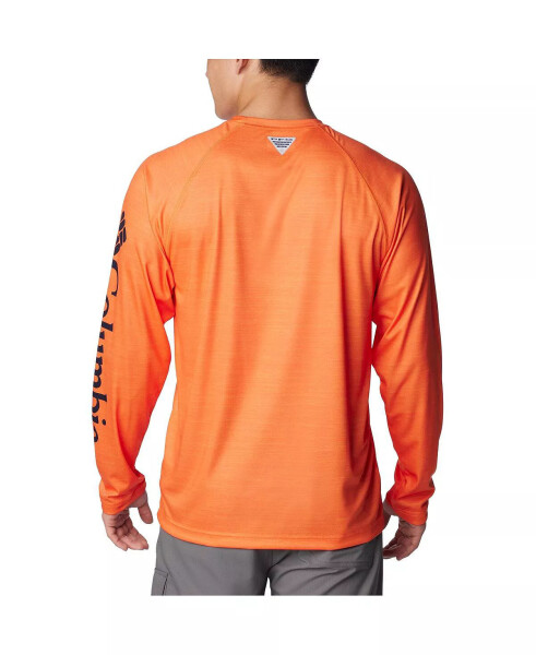 Men's Orange Auburn Tigers PFG Terminal Tackle Omni-Shade Raglan Long Sleeve T-shirt Orange - 3