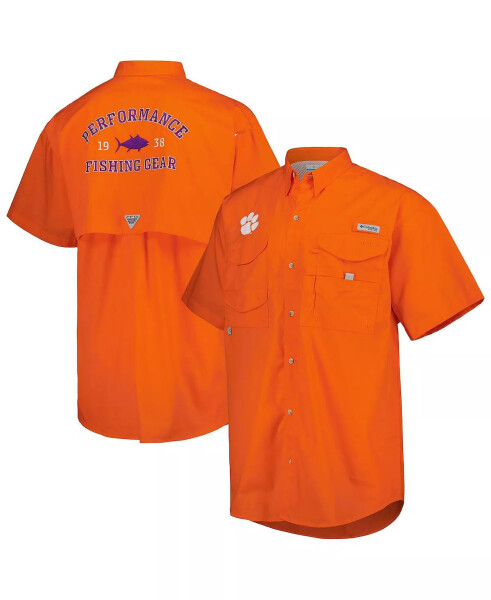 Men's Orange Clemson Tigers Bonehead Button-Up Shirt Orange - 2