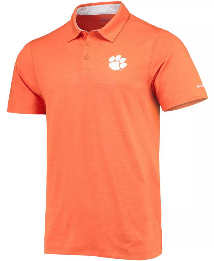 Men's Orange Clemson Tigers Tech Trail Space Dye Omni-Shade Polo Orange - 2