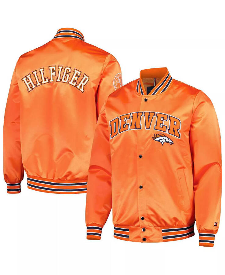 Men's Orange Denver Broncos Elliot Varsity Full-Snap Jacket Orange - 1