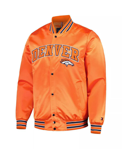 Men's Orange Denver Broncos Elliot Varsity Full-Snap Jacket Orange - 3