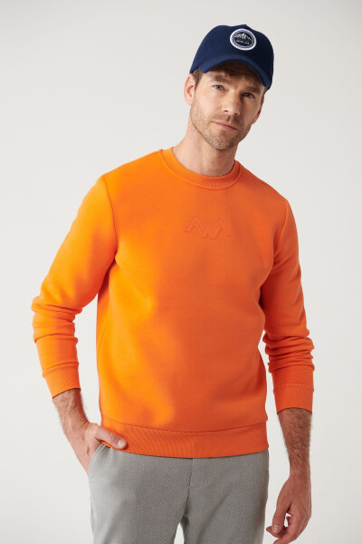 Men's Orange Sweatshirt - 7