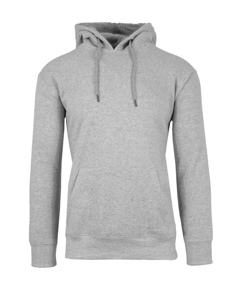 Men's Oversized Slim-Fit Fleece-Lined Pullover Hoodie Gray - 1