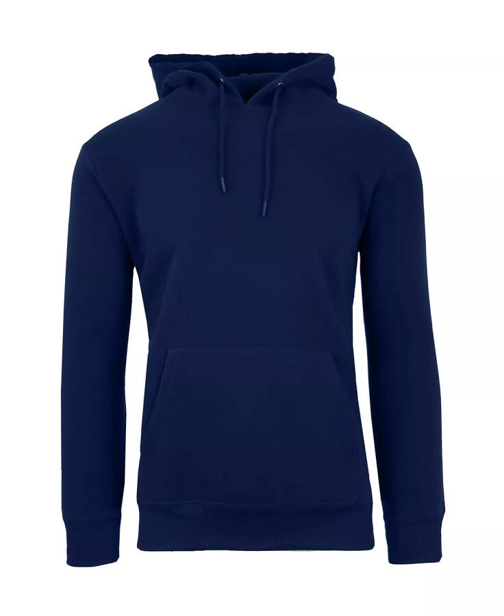 Men's Oversized Slim-Fit Fleece-Lined Pullover Hoodie Navy - 1