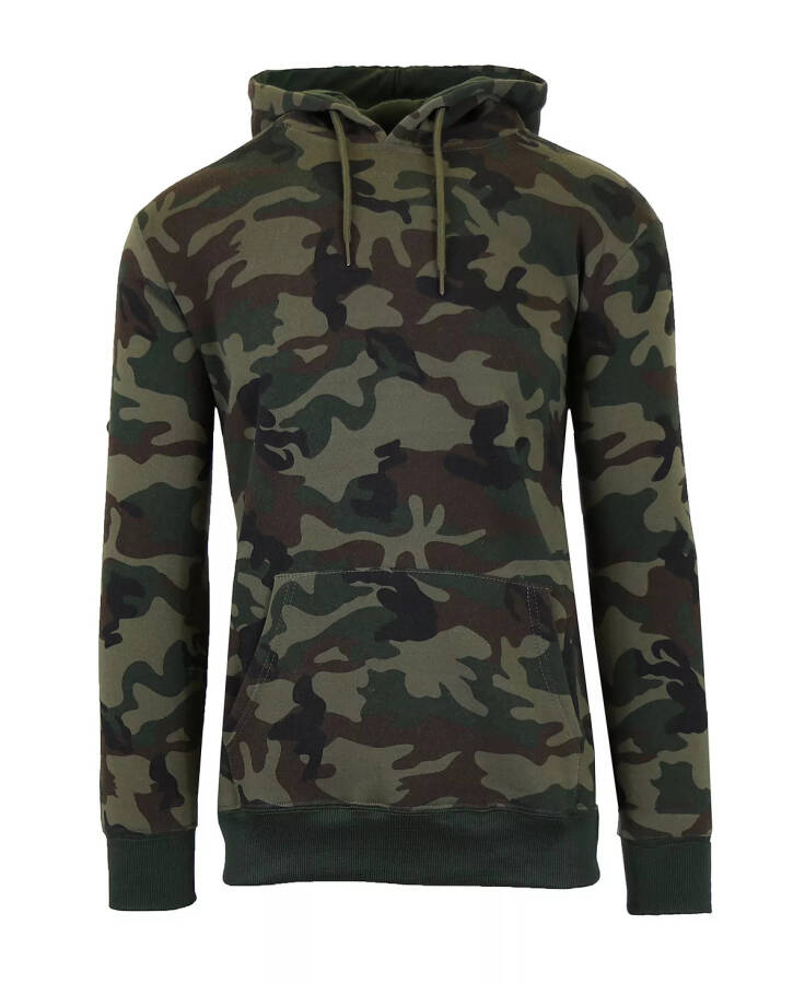 Men's Oversized Slim-Fit Fleece-Lined Pullover Hoodie Woodland - 1