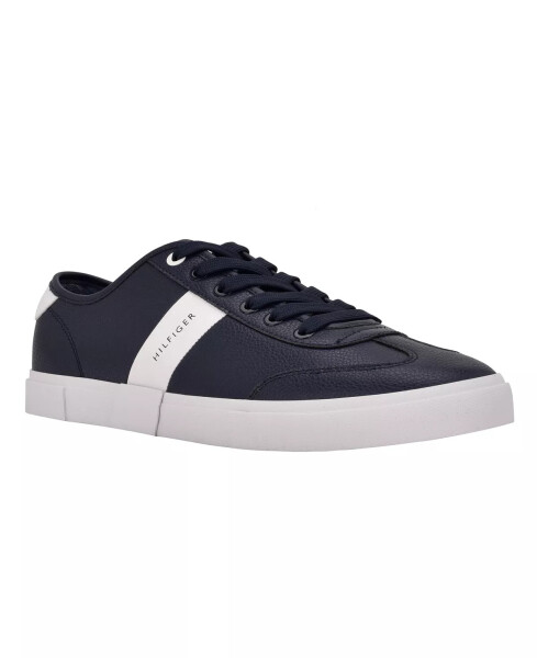 Men's Pandora Lace Up Low Top Sneakers Navy, White - 1