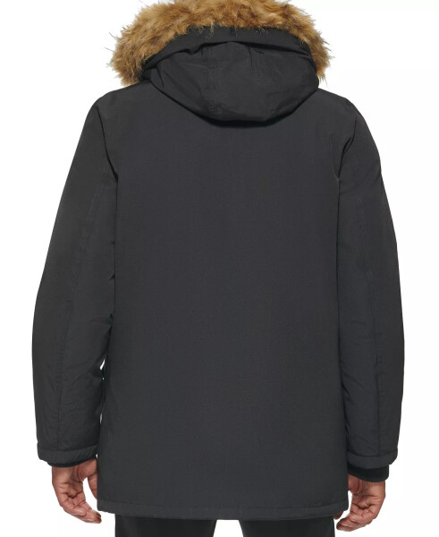 Men's Parka with a Faux Fur-Hood Jacket, Created for Macy's Black - 2