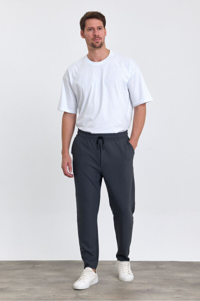 Men's Patterned Cotton Jogger Pants with Back Pockets, Elastic Waistband and Drawstring, FUMEE - 6