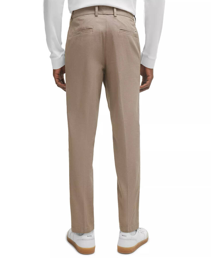 Men's Patterned Regular-Fit Trousers Medium Beige - 6