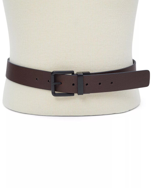 Men's Pebble Grain Reversible Jean Belt Brown/Olive - 10