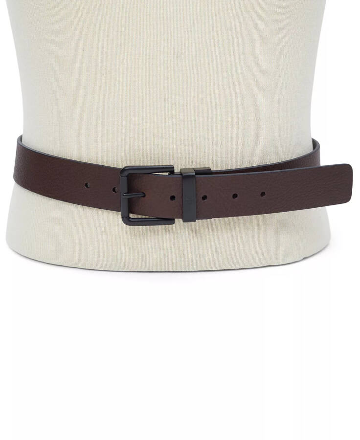 Men's Pebble Grain Reversible Jean Belt Brown/Olive - 5