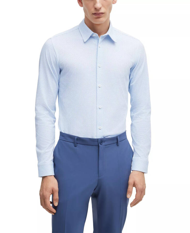 Men's Performance Slim-Fit Dress Shirt Light/Pastel Blue - 1