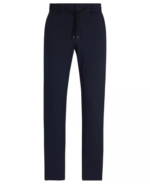 Men's Performance-Stretch Slim-Fit Trousers Dark Blue - 4