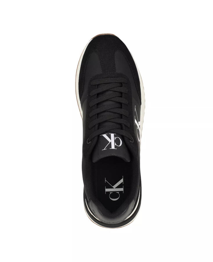 Men's Pezrand Casual Lace-Up Sneakers Black - 4