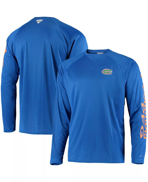 Men's PFG Royal Florida Gators Terminal Tackle Omni-Shade Long Sleeve T-shirt Royal - 1