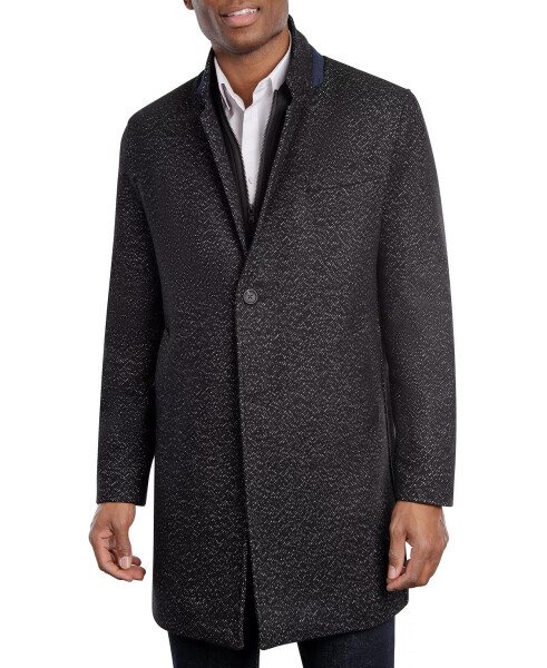 Men's Pike Classic-Fit Over Coats Black/White Dash - 3