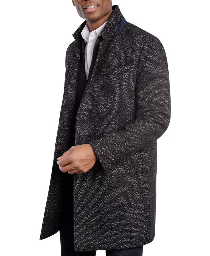 Men's Pike Classic-Fit Over Coats Black/White Dash - 7